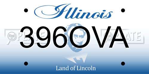 396OVA Illinois License Plate