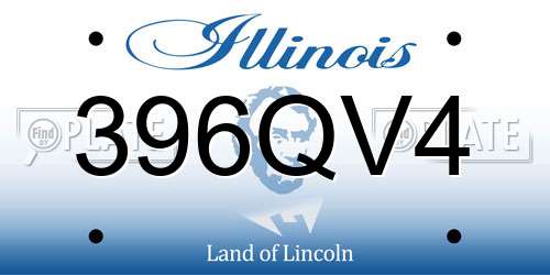 396QV4 Illinois License Plate