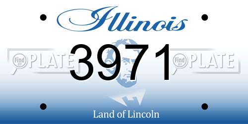 3971 Illinois License Plate