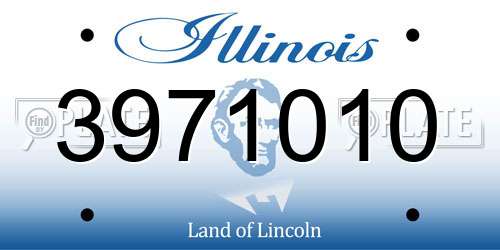 3971010 Illinois License Plate