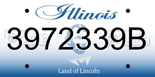 3972339B Illinois License Plate