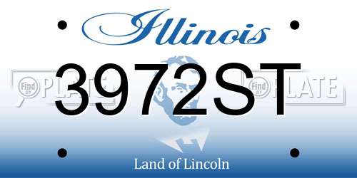 3972ST Illinois License Plate