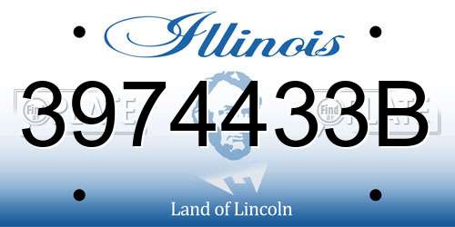 3974433B Illinois License Plate