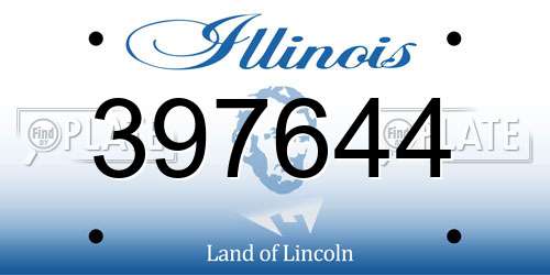397644 Illinois License Plate