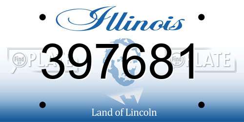 397681 Illinois License Plate