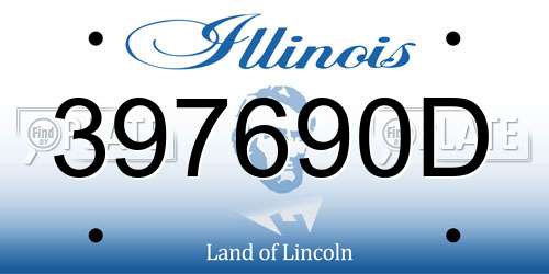 397690D Illinois License Plate
