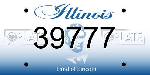 39777 Illinois License Plate