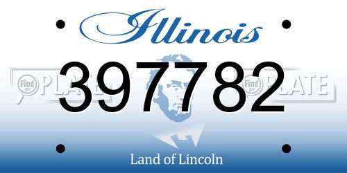 397782 Illinois License Plate
