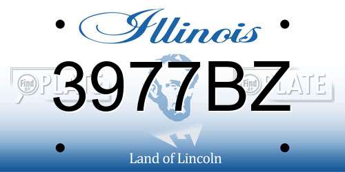 3977BZ Illinois License Plate