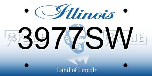 3977SW Illinois License Plate