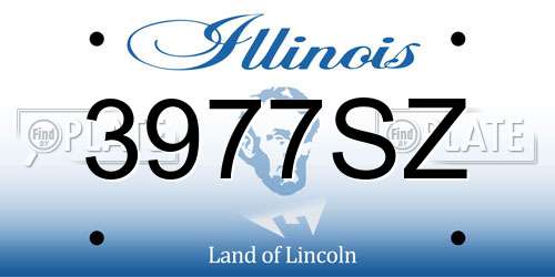 3977SZ Illinois License Plate