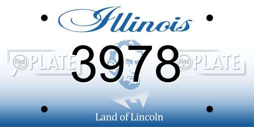 3978 Illinois License Plate