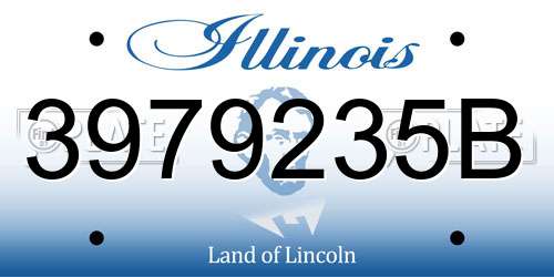 3979235B Illinois License Plate