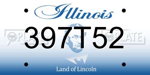 397T52 Illinois License Plate
