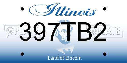 397TB2 Illinois License Plate