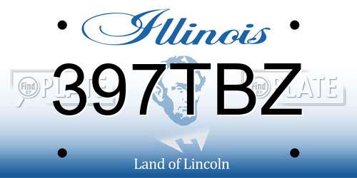 397TBZ Illinois License Plate
