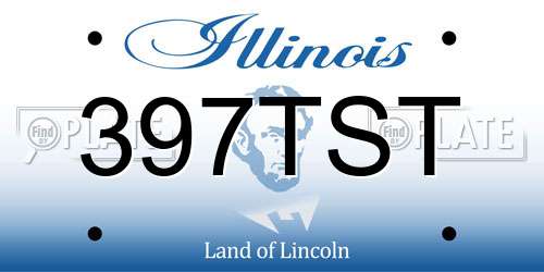 397TST Illinois License Plate