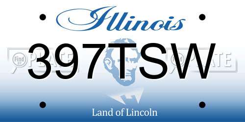 397TSW Illinois License Plate