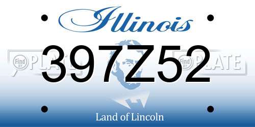 397Z52 Illinois License Plate
