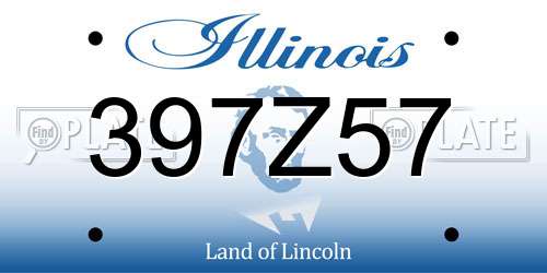 397Z57 Illinois License Plate