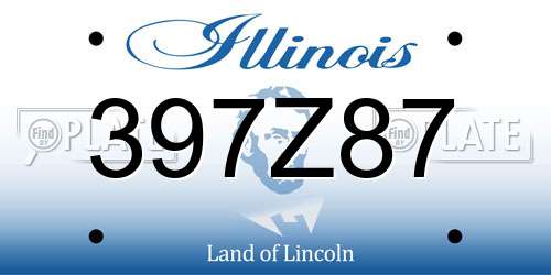 397Z87 Illinois License Plate