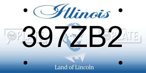397ZB2 Illinois License Plate