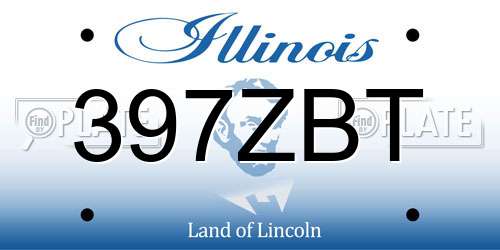 397ZBT Illinois License Plate