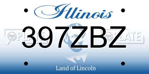 397ZBZ Illinois License Plate