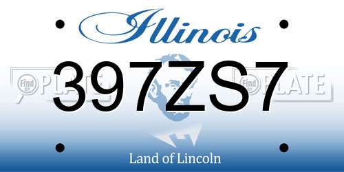 397ZS7 Illinois License Plate