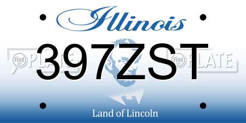 397ZST Illinois License Plate