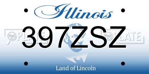 397ZSZ Illinois License Plate
