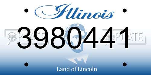 3980441 Illinois License Plate