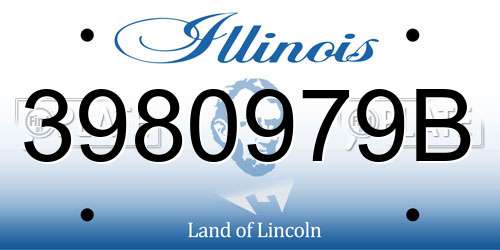 3980979B Illinois License Plate