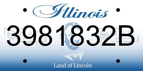 3981832B Illinois License Plate