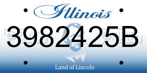 3982425B Illinois License Plate