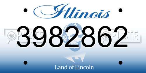 3982862 Illinois License Plate