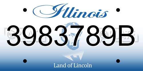 3983789B Illinois License Plate