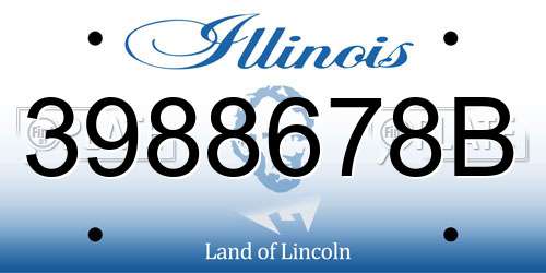 3988678B Illinois License Plate