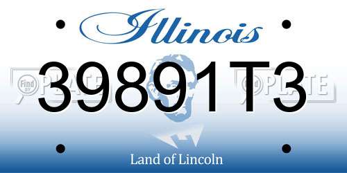 39891T3 Illinois License Plate