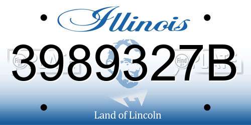 3989327B Illinois License Plate