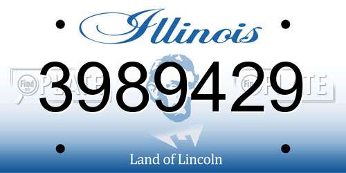 3989429 Illinois License Plate