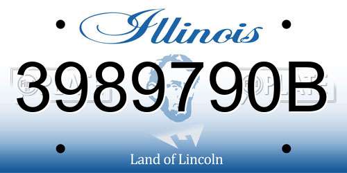 3989790B Illinois License Plate