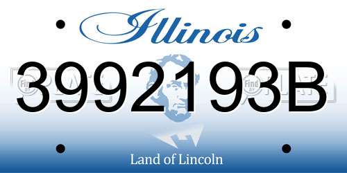 3992193B Illinois License Plate