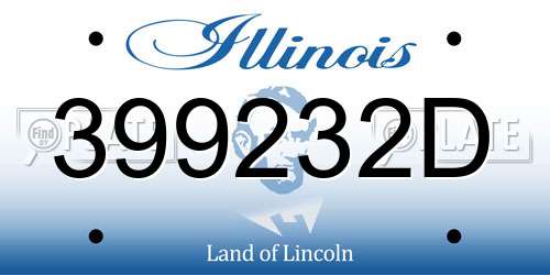 399232D Illinois License Plate