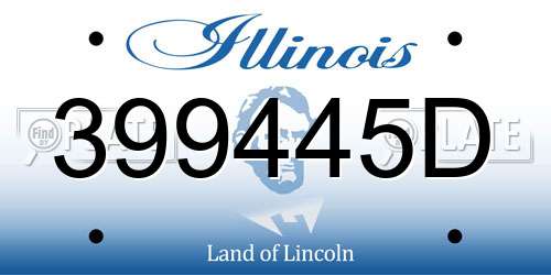 399445D Illinois License Plate