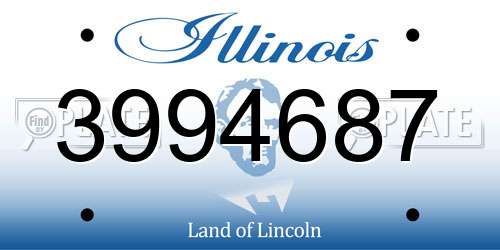 3994687 Illinois License Plate