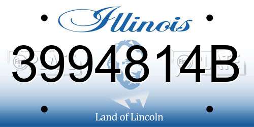 3994814B Illinois License Plate