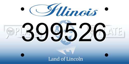 399526 Illinois License Plate