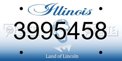 3995458 Illinois License Plate