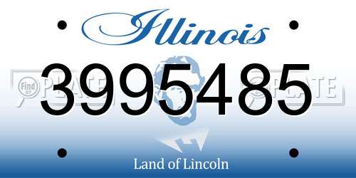 3995485 Illinois License Plate